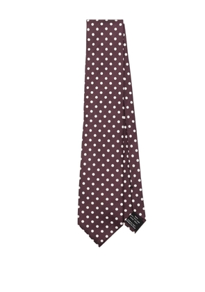 TOM FORD silk polka-dot tie - Red