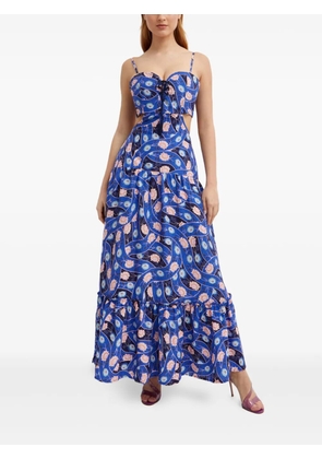 Agua Bendita floral-pattern maxi dress - Blue