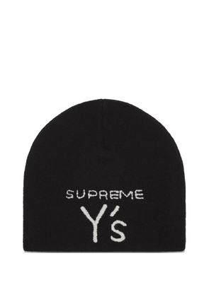 Supreme x Y's skull beanie hat - Black