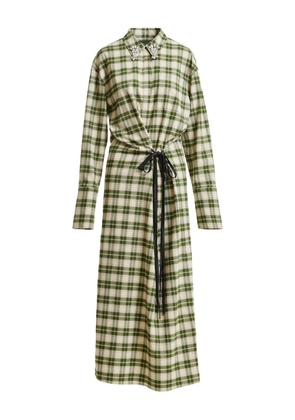 Essentiel Antwerp Jid checked dress - Green