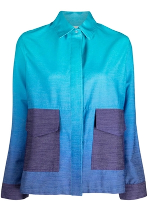 Bambah gradient-effect linen shirt - Blue