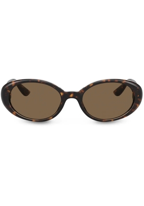 Dolce & Gabbana Eyewear Re-Edition DNA oval-frame sunglasses - Brown