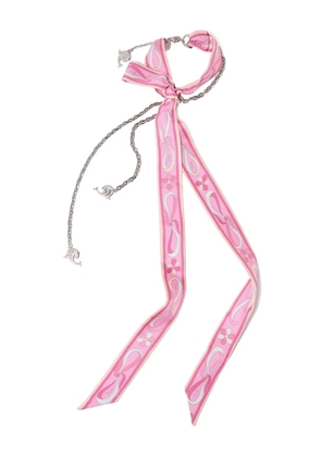 PUCCI dolphin silk necklace - Pink