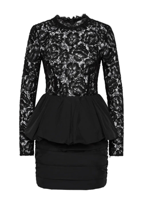 Rebecca Vallance lace peplum dixie mini dress - Black