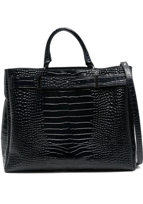 Iceberg crocodile-effect tote bag - Blue