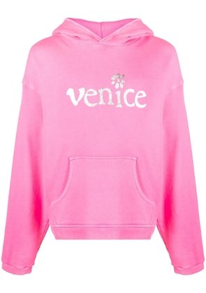 ERL Venice-print cotton hoodie - Pink