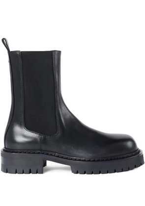 Ann Demeulemeester elastic-panel leather boots - Black