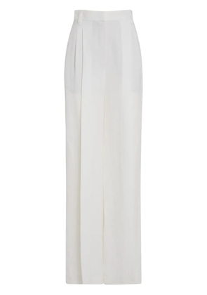 Brunello Cucinelli pintuck detailing tailored trousers - White