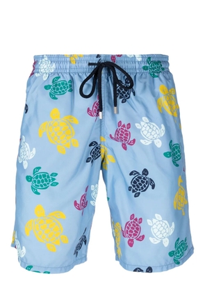 Vilebrequin turtle-print swim shorts - Blue