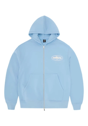 CORTEIZ Island puff-print zip hoodie - Blue