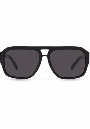 Dolce & Gabbana Eyewear DG Crossed pilot-frame sunglasses - Black