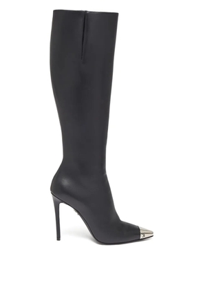 David Koma 100mm leather knee-high boots - Black