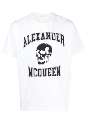 Alexander McQueen skull logo-print T-shirt - White