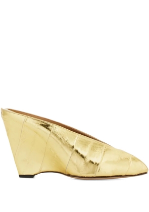 Ferragamo 90mm wedge mules - Gold