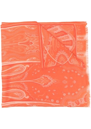 ETRO ornamental-print scarf - Orange
