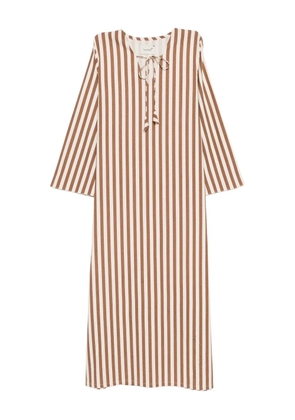 Bambah Amazon striped dress - Brown