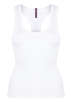 Maison Close scoop-neck organic cotton-blend top - White