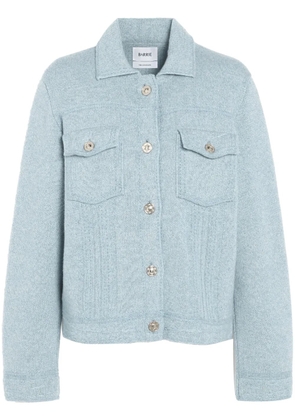 Barrie contrast-stitching denim-effect jacket - Blue