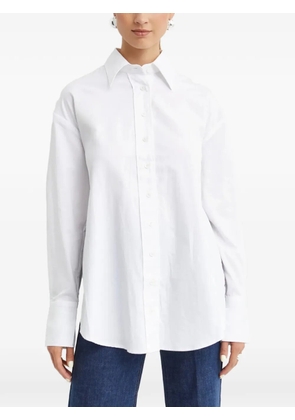 SEROYA tie detail shirt - White