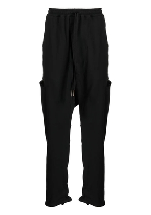 Boris Bidjan Saberi drawstring-elasticated track pants - Black