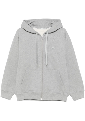 Marine Serre Crescent Moon zip-up hoodie - Grey
