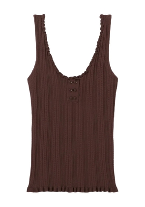Claudie Pierlot ruffled tank top - Brown