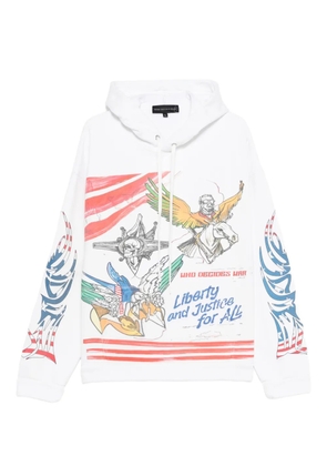 Who Decides War Liberty graphic-print hoodie - White