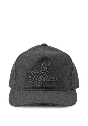 LES HÉRITIERS signature wool cap - Grey