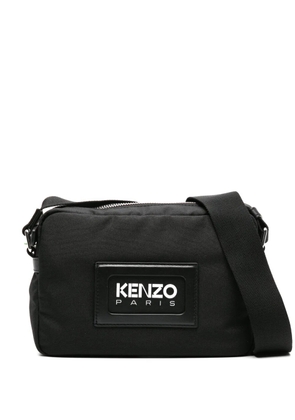 Kenzo logo-embossed messenger bag - Black