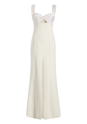 Cinq A Sept Julie sweetheart-neck side-slit gown - White