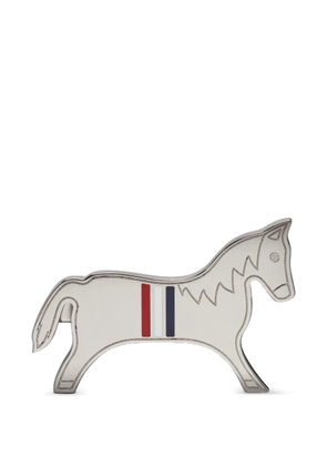 Thom Browne horse-motif tie bar - White