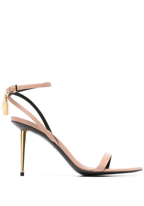 TOM FORD Padlock 85mm sandals - Neutrals