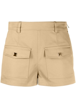 Valentino Garavani stretch-cotton low-rise shorts - Neutrals