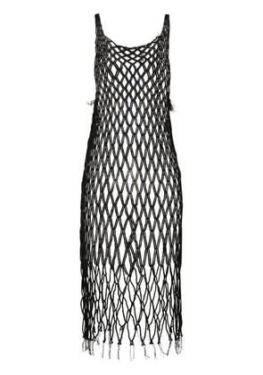 MM6 Maison Margiela open-knit midi dress - Black