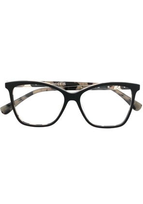 Max Mara Eyewear tortoiseshell-effect logo glasses - Black