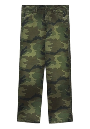 424 military print cotton trousers - Green