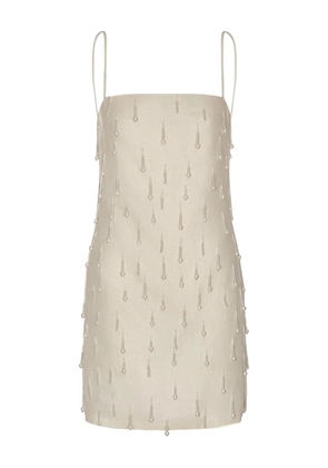 ANDRES OTALORA beaded mini dress - Neutrals