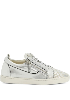 Giuseppe Zanotti Nicki zip-detail leather sneakers - Grey