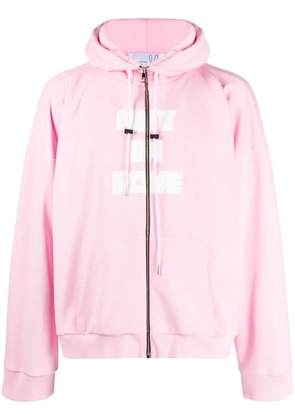 Natasha Zinko Heart graphic-print hoodie - Pink