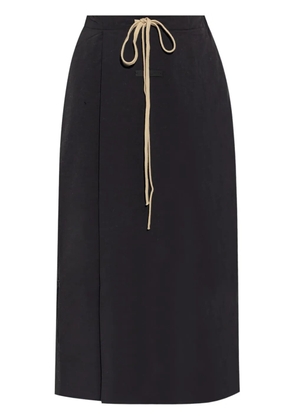 FEAR OF GOD ESSENTIALS wrap midi skirt - Black
