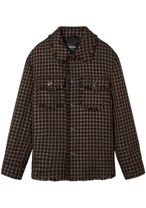 Versace plaid shirt jacket - Brown