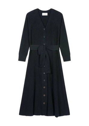 BOMPARD ribbed button-front dress - Black