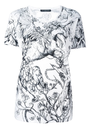 Alexander McQueen unicorn print T-shirt - White