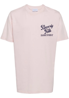 Family First logo-print cotton T-shirt - Pink