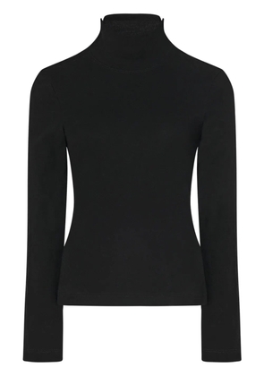 Rosetta Getty snap turtleneck top - Black
