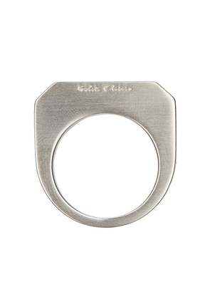 Rick Owens logo-engraved ring - Silver