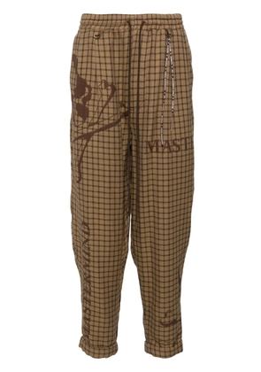 Mastermind World checkered trousers - Brown