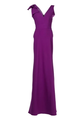 Bambah Marianne bow detail gown - Purple