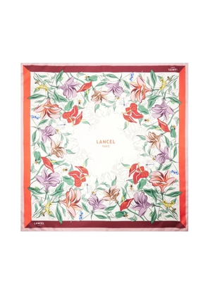 Lancel Tutti Fleuri scarf - White