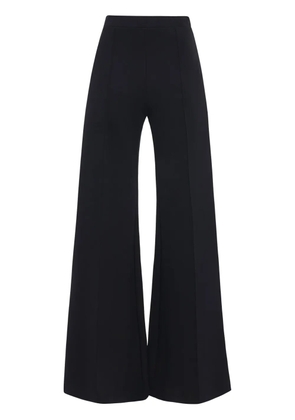 Rosetta Getty pintucked flared trousers - Black